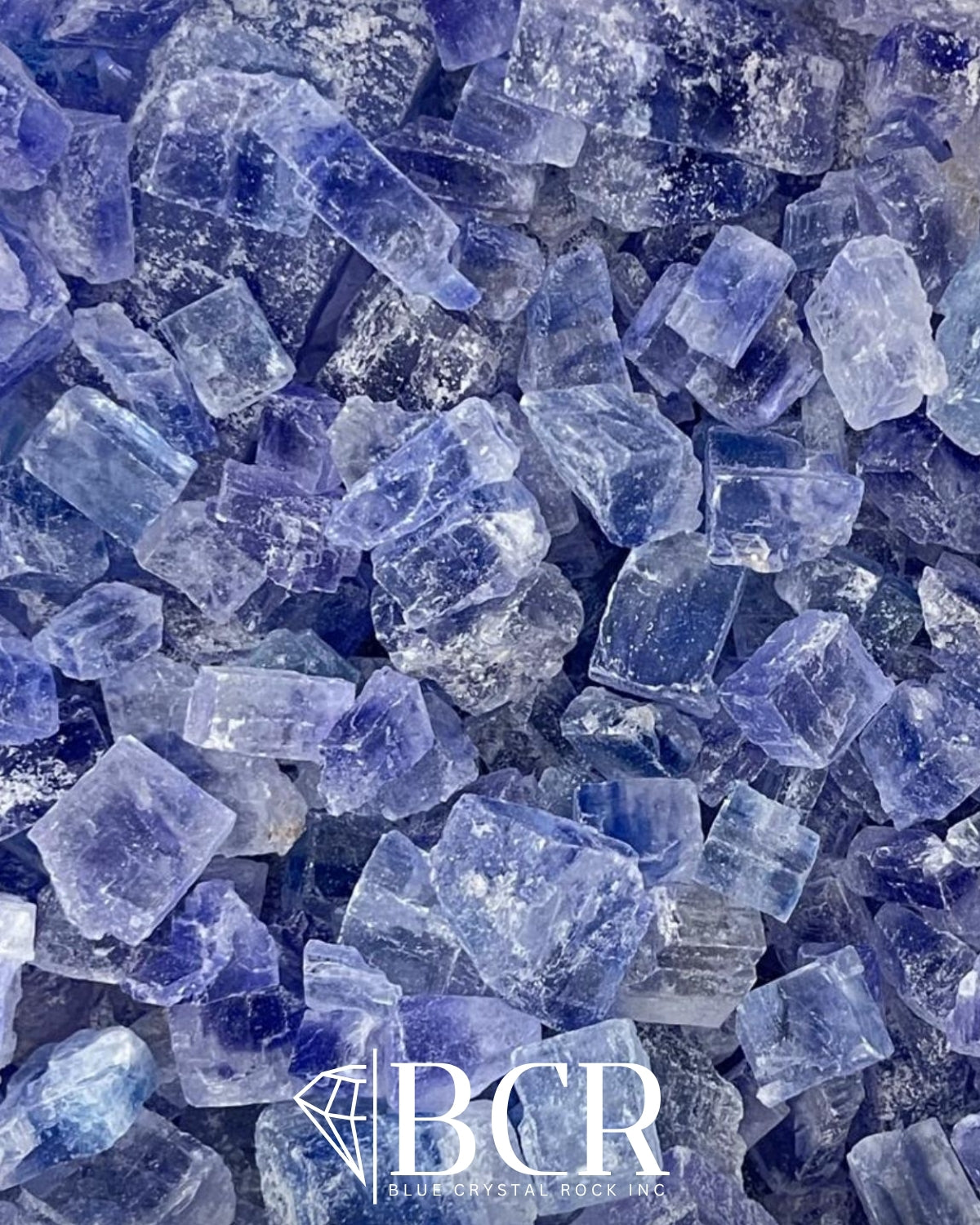 Blue Crystal Rock Salt Cubes - Available by Phone Call