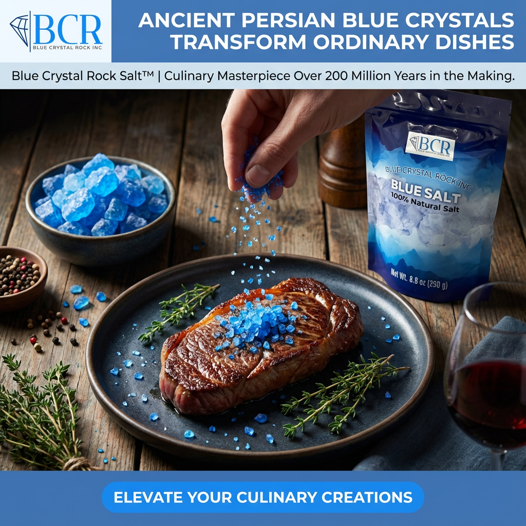 Blue Crystal Rock Salt™ | Ancient Persian Blue Finishing Salt