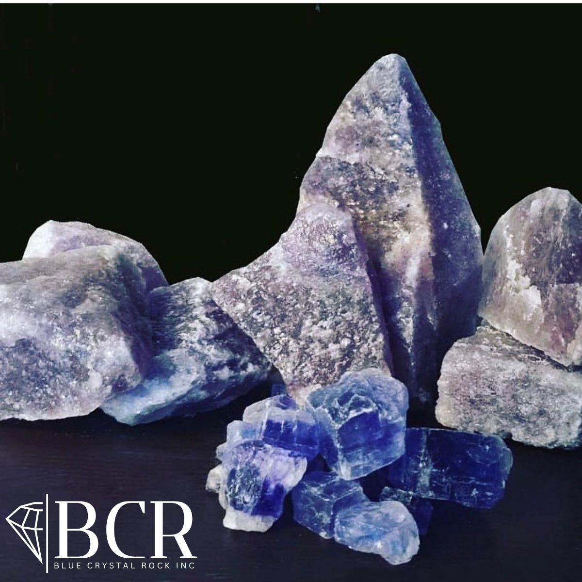 Blue Crystal Rock Salt Cubes - Available by Phone Call