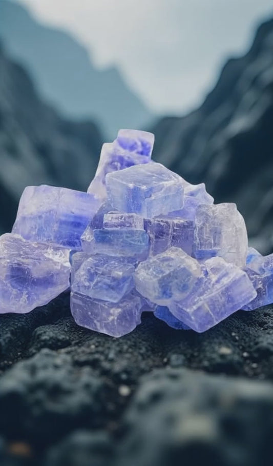 250 gram Dye Free blue crystal rock salt