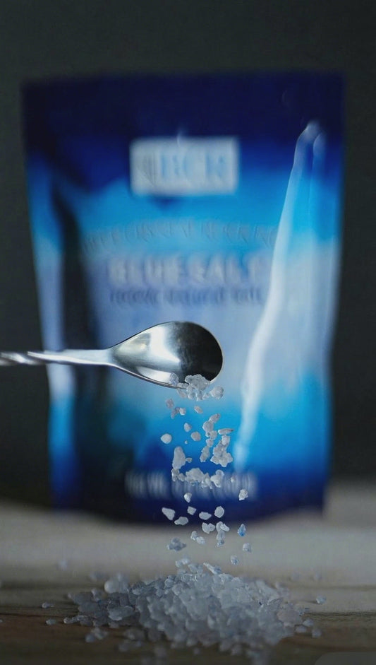 Blue salt,Coarse Grain, Crystal Rock Salt, natural, Dye Free,